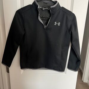 Under Armour Kids Black and Gray Quarter-Zip Sweatshirt